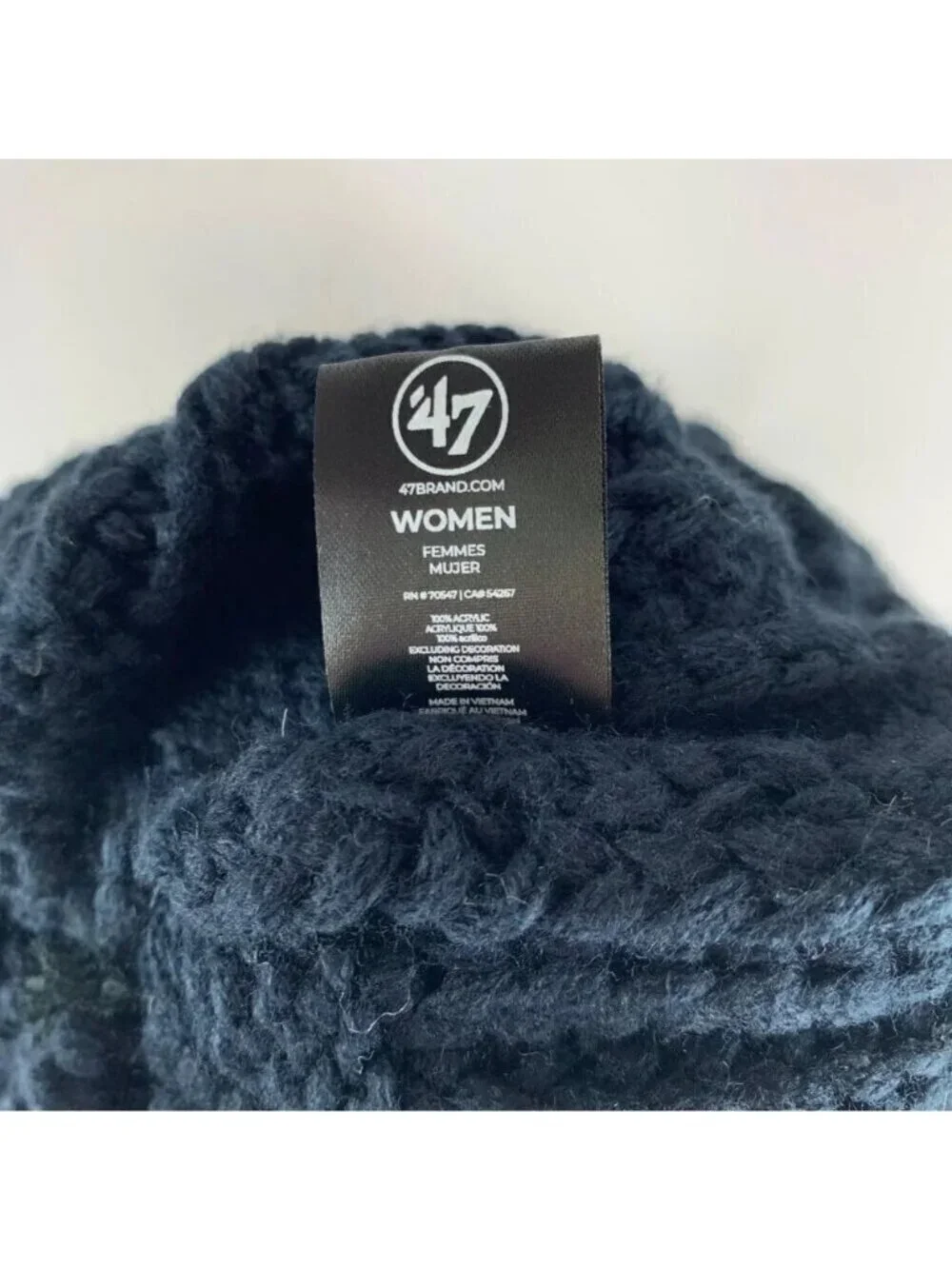 Lot of 3 Michigan Wolverines NCAA Womens Navy Blue Gold 47 Knit Pom Beanie Caps